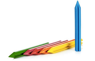 Illustration for article titled Connectable Crayons Make It Easy To Draw a Perfect Rainbow
